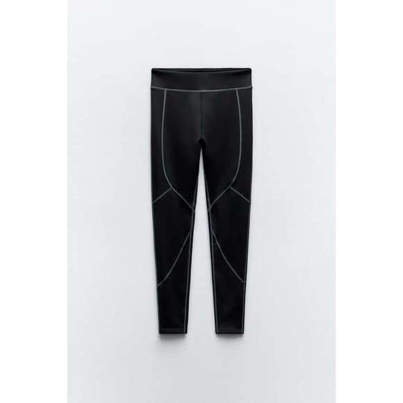 Zara Pants - MIXED TOPSTITCHED LEGGINGS